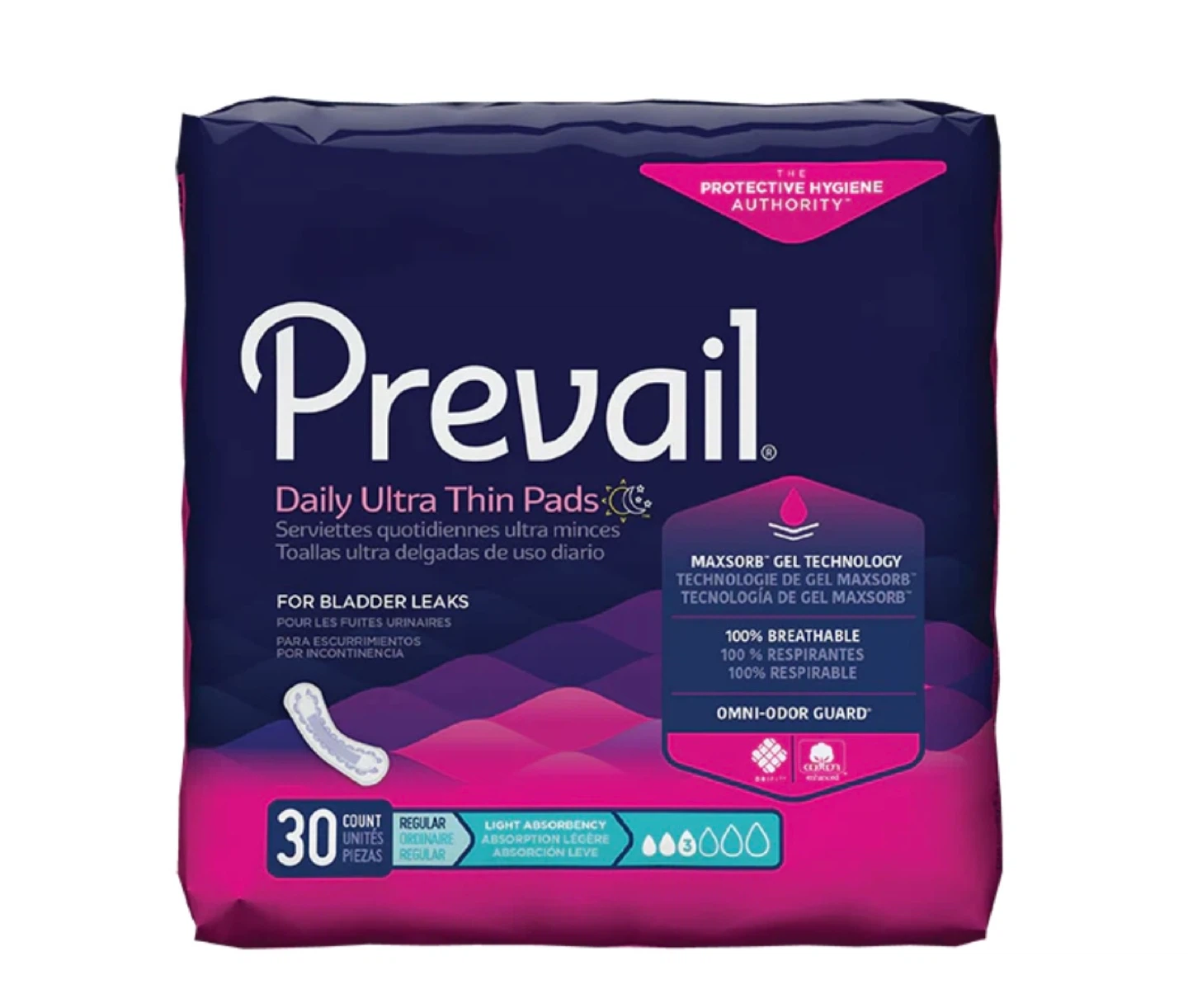 Prevail Daily Ultra Thin Pads, 30 Count
