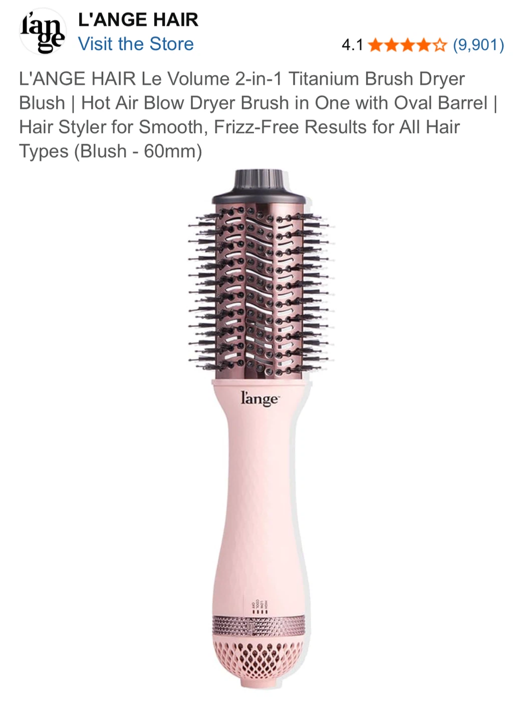 L'ANGE HAIR Le Volume 2-in-1 Titanium Brush Dryer