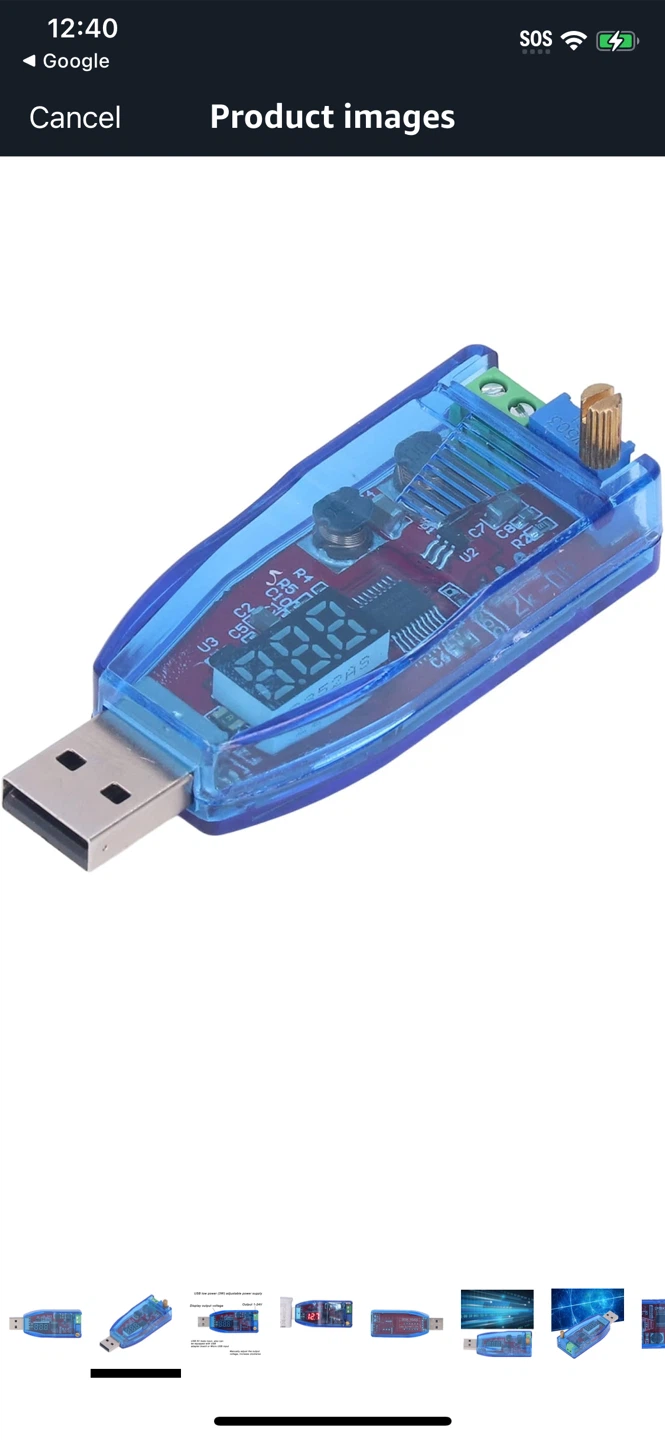 Blue USB Low Power Adjustable Power Supply