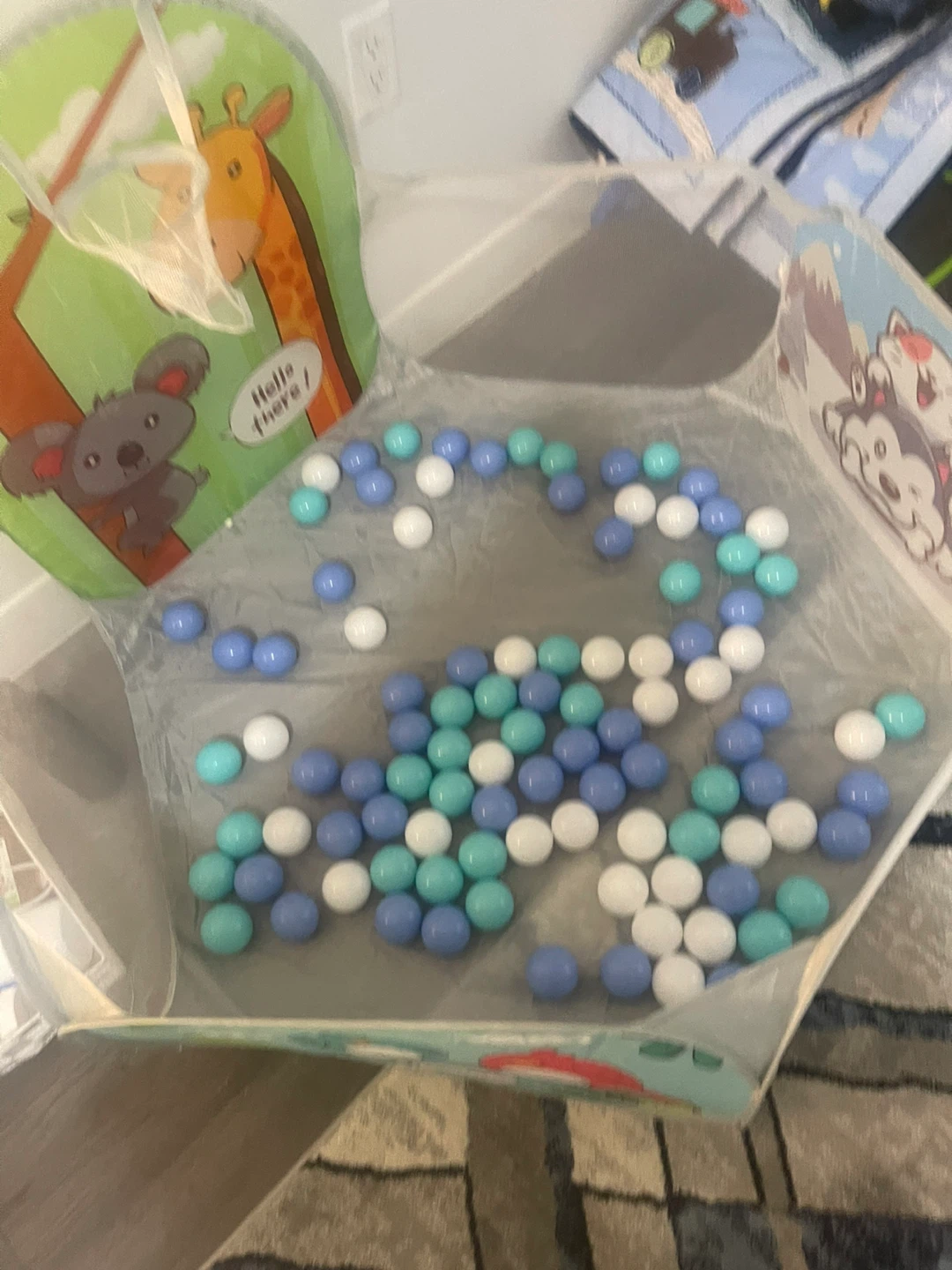 100 Kids Ball Pit with Basketball Hoop - photo 2