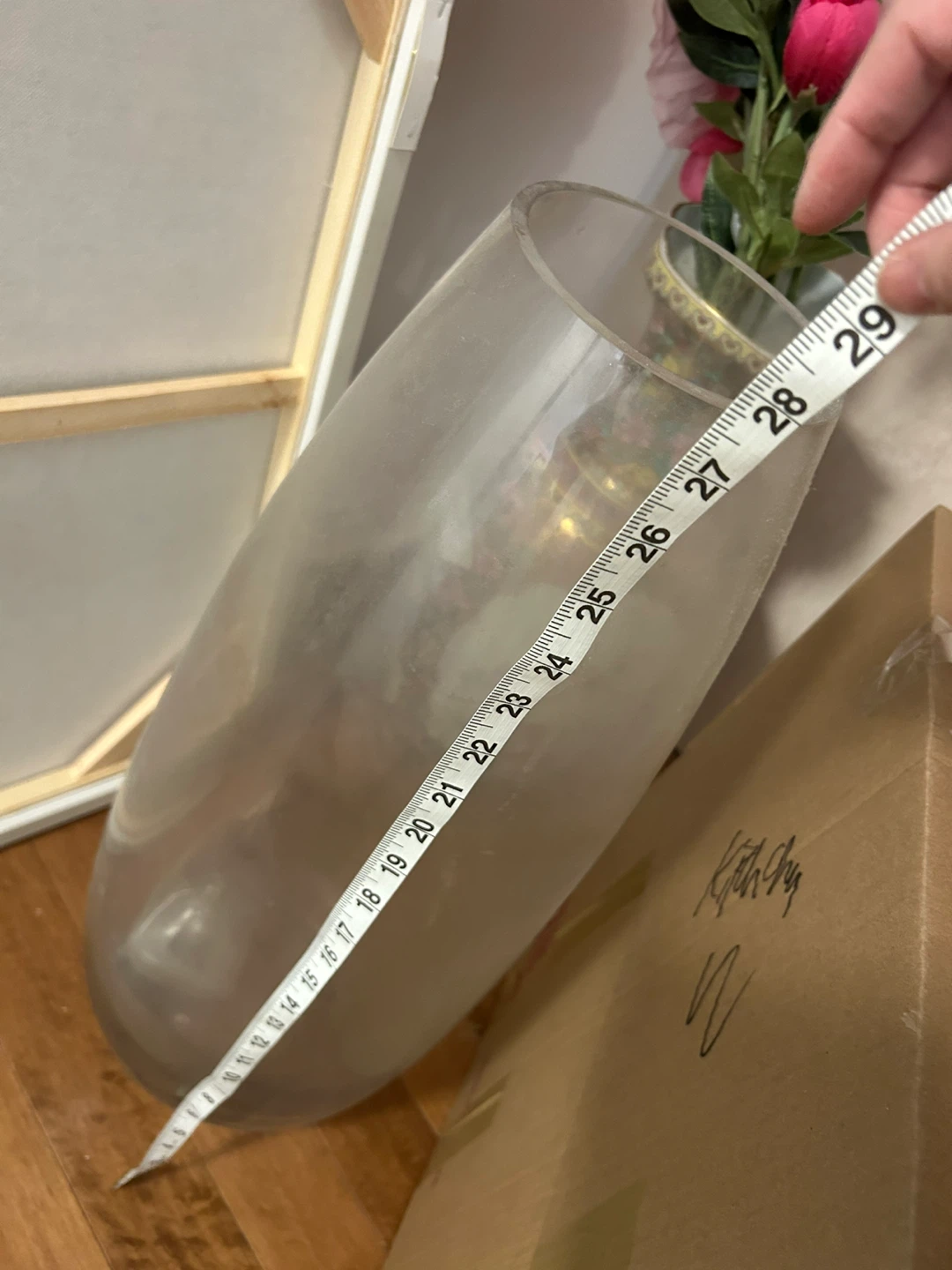 Large Glass Vase - 26” high