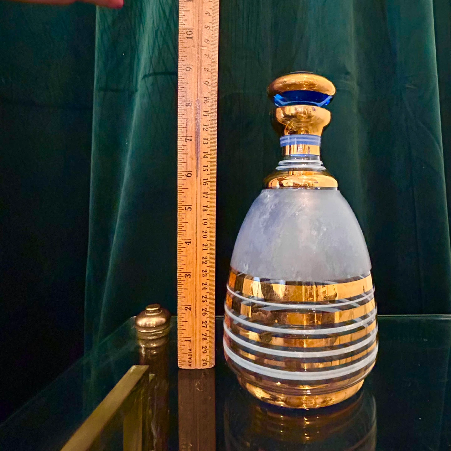 Museum-Quality Opaline & Gilt Art Glass Decanter - photo 4