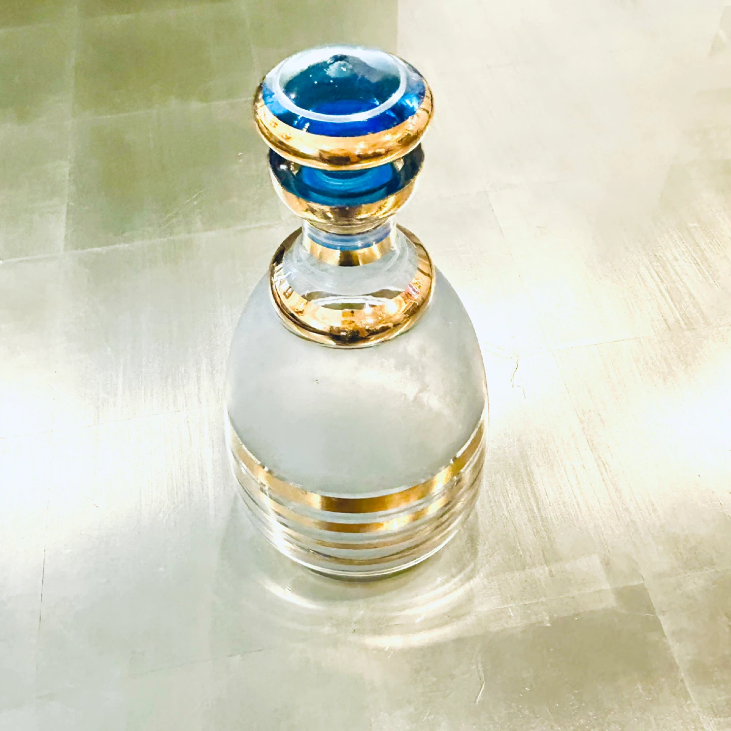Museum-Quality Opaline & Gilt Art Glass Decanter
