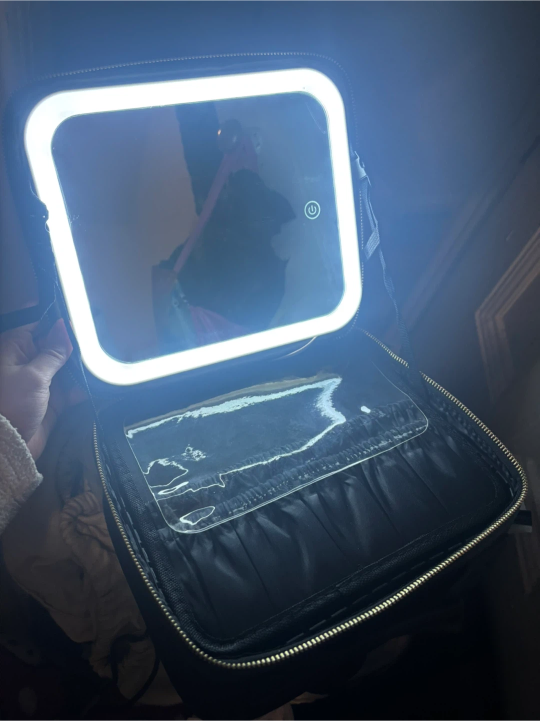 Naeland Black Makeup Bag with Lighted Mirror - photo 2
