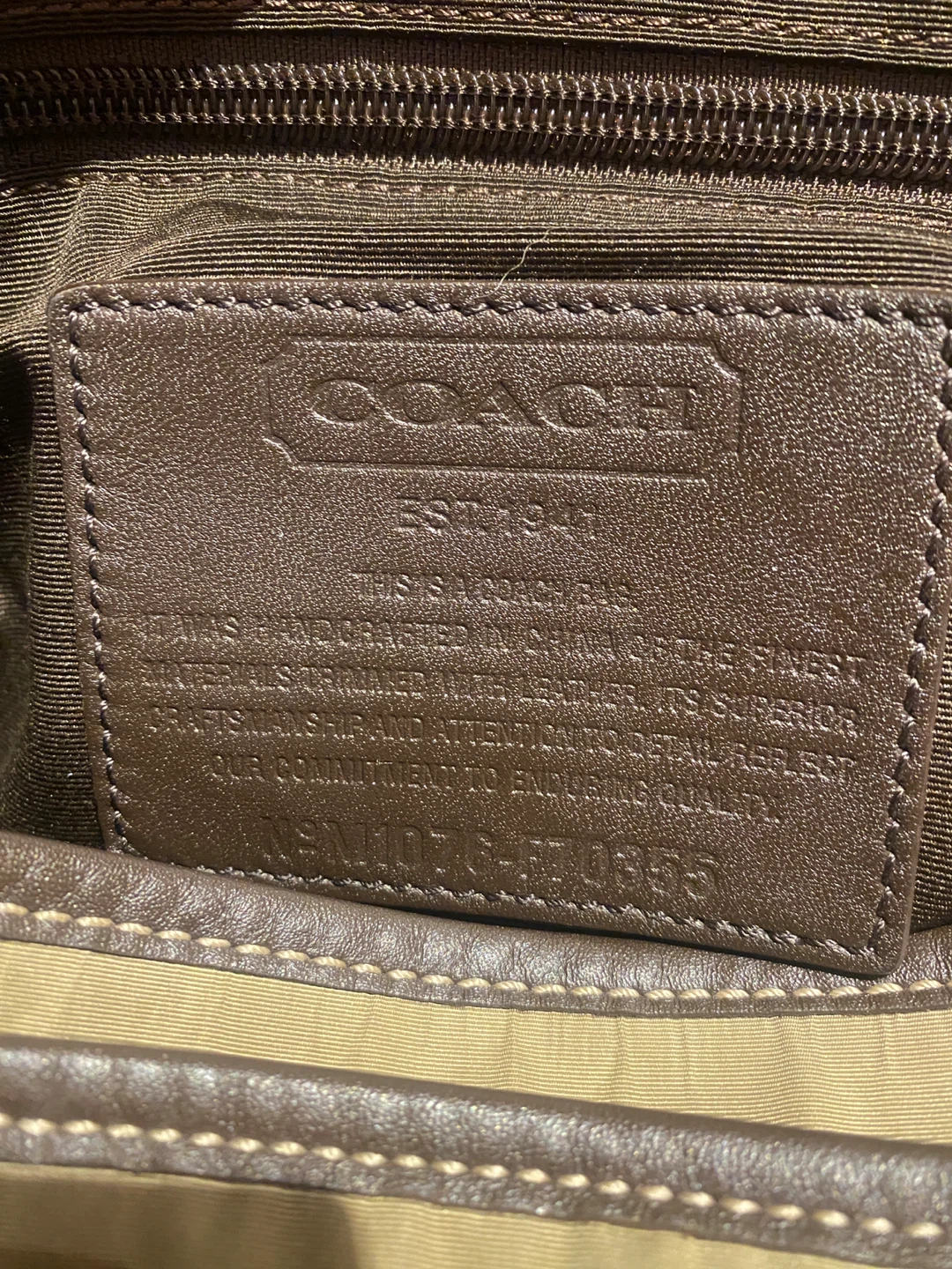 Coach nylon messenger bag with leather trim - photo 5