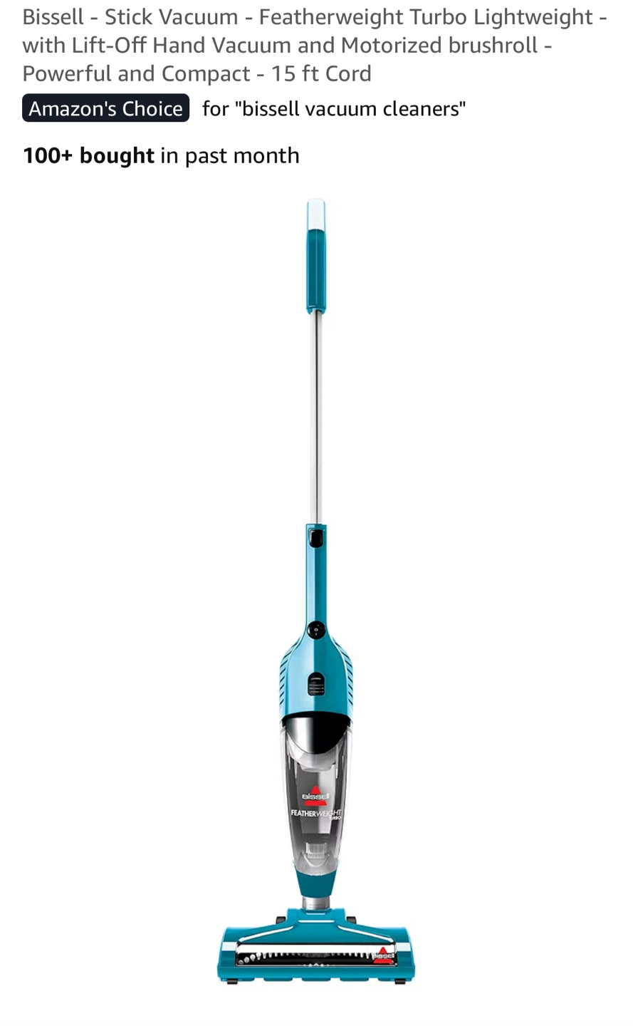 Bissell FeatherWeight Turbo Stick Vacuum