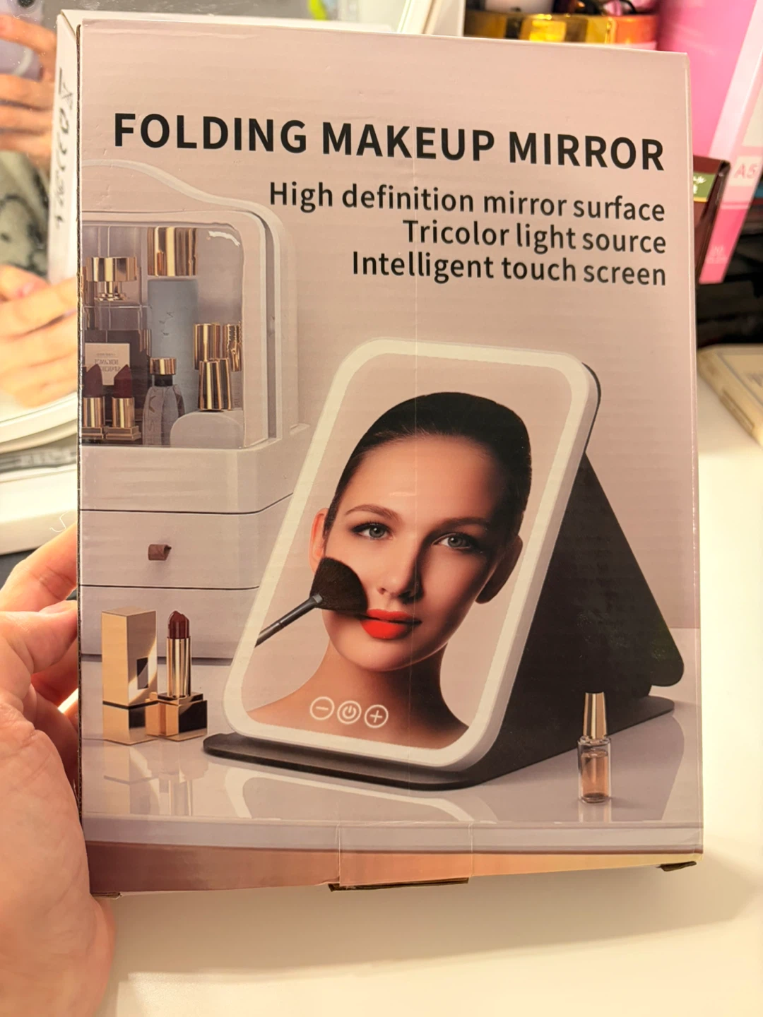Folding Makeup Mirror - High Definition, Touch Screen - photo 2