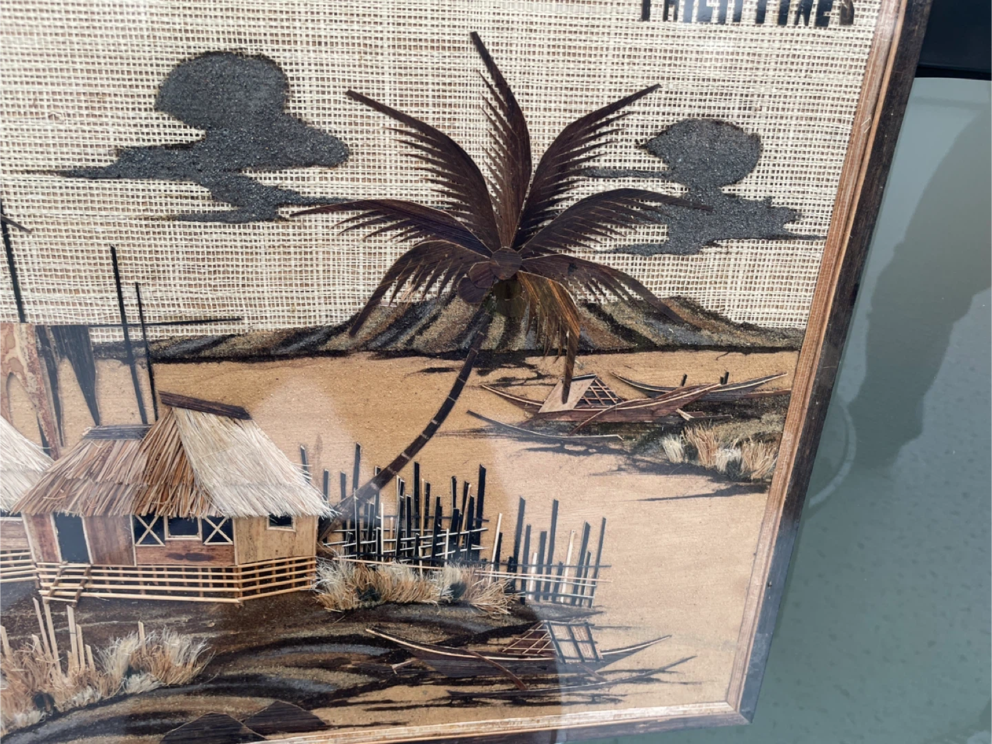Coconut spathe fiber Filipino art Bahai Lino ancient house - photo 3