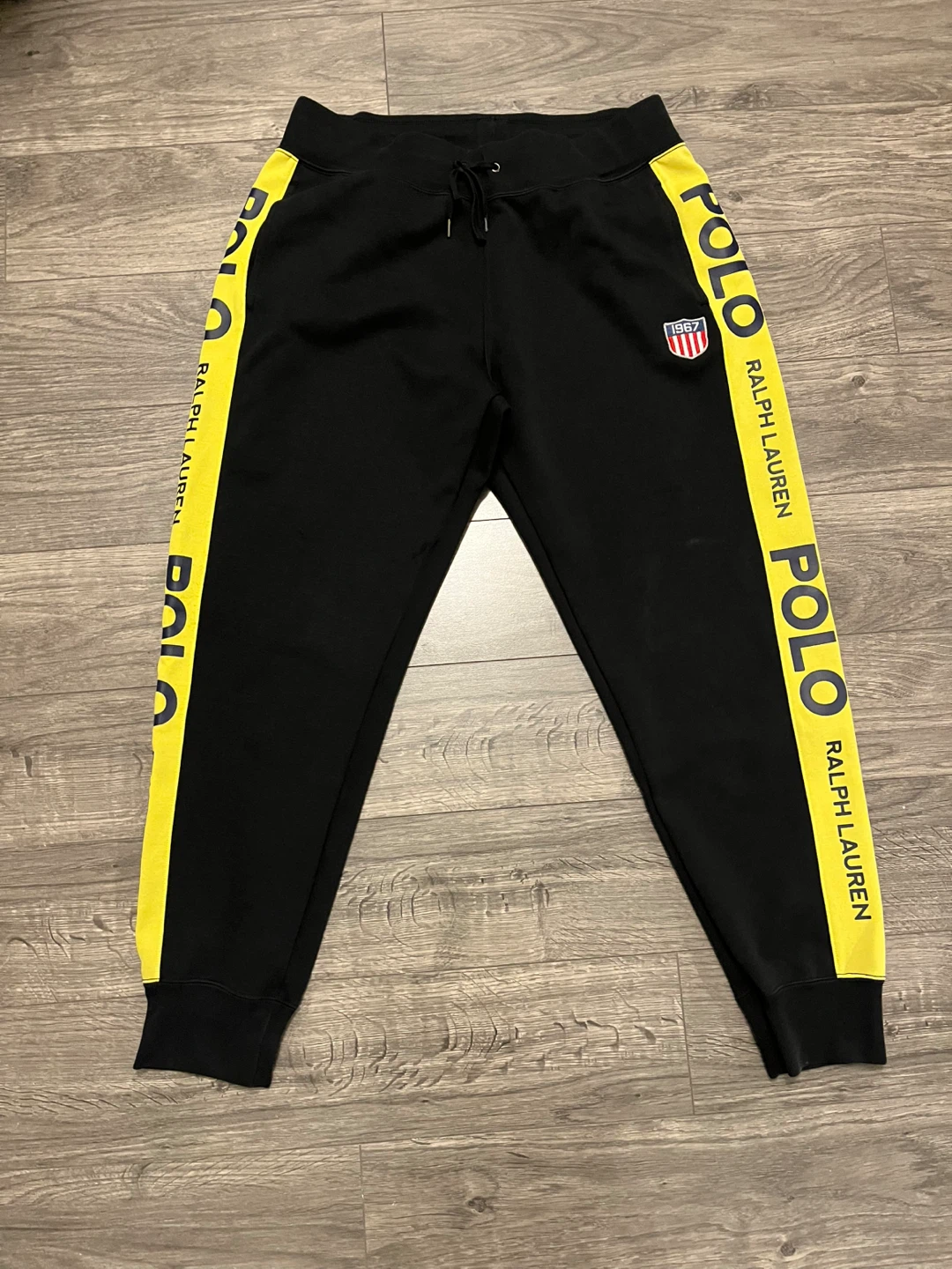 Polo Ralph Lauren Black & Yellow Joggers (M)