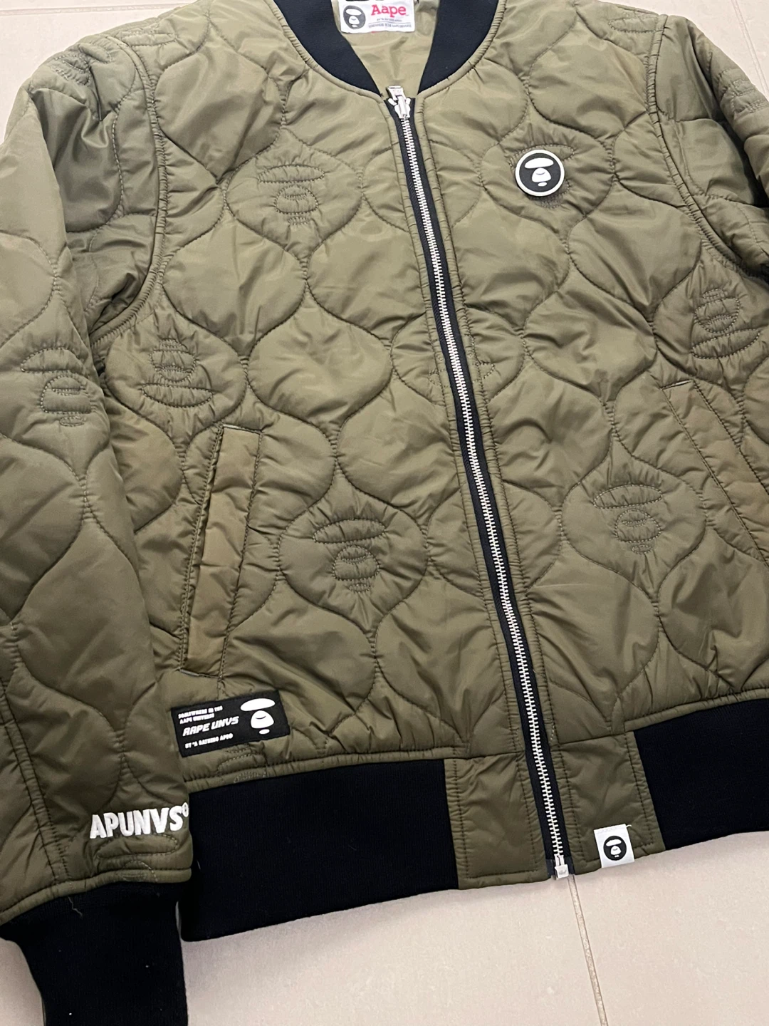 Aape by A Bathing Ape Olive Bomber Jacket - photo 3