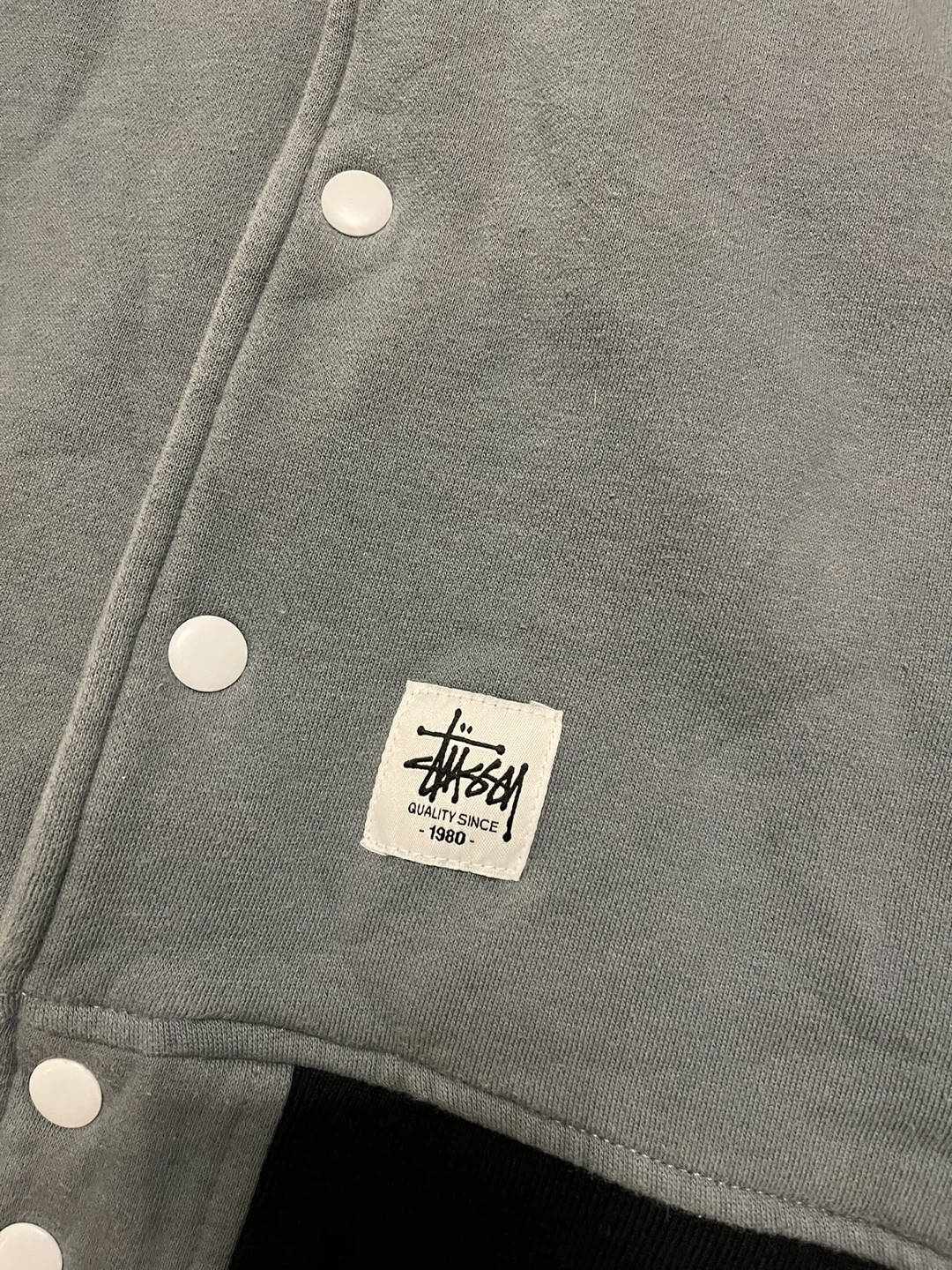Stussy N4 Varsity Jacket - Grey & Black - photo 3