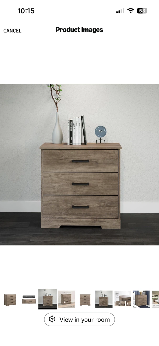 Rustic Ridge Nightstand - 3 Drawer