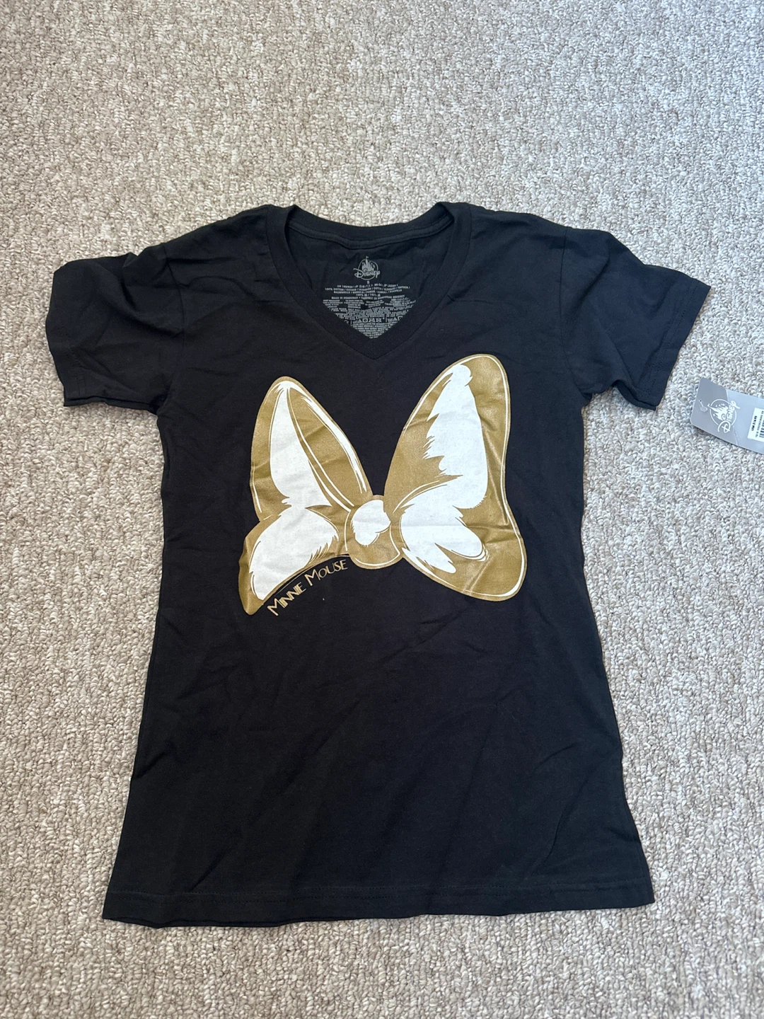 Disney Minnie Mouse Black Tee - Size S
