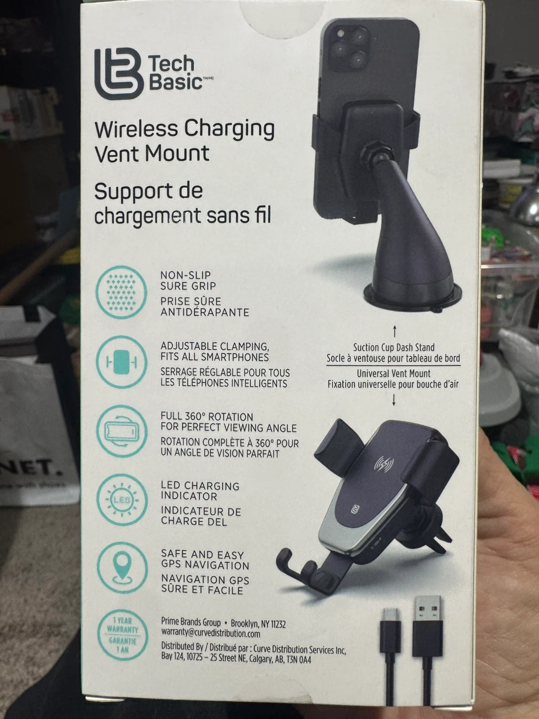 Tech Basic Wireless Charging Vent Mount - New - photo 2