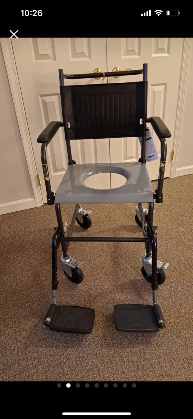 Drive Wheeled Drop Arm Commode Chair - photo 2