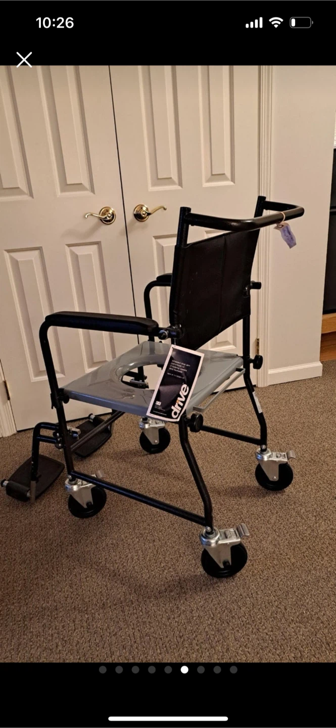 Drive Wheeled Drop Arm Commode Chair - photo 5