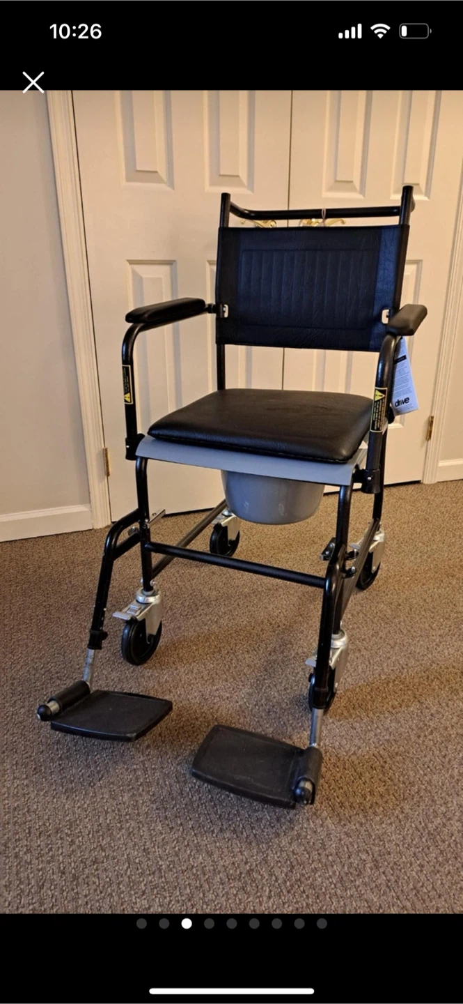 Drive Wheeled Drop Arm Commode Chair - photo 3