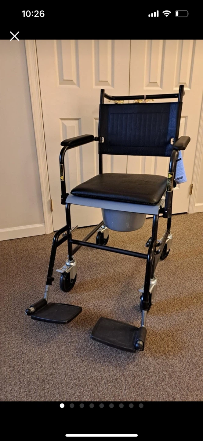 Drive Wheeled Drop Arm Commode Chair