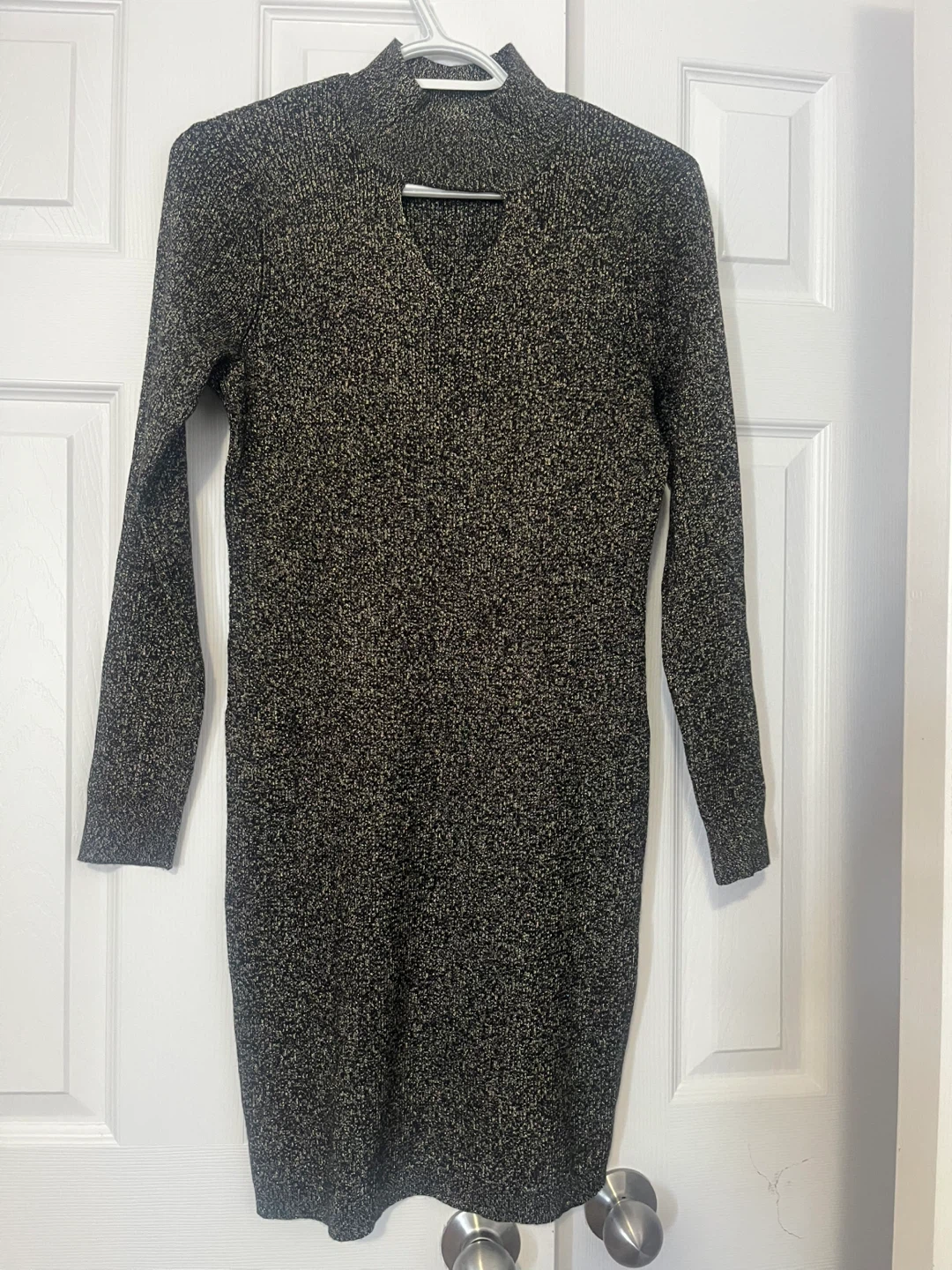 Sparkly Knit Dress - Gold/Black medium - photo 2