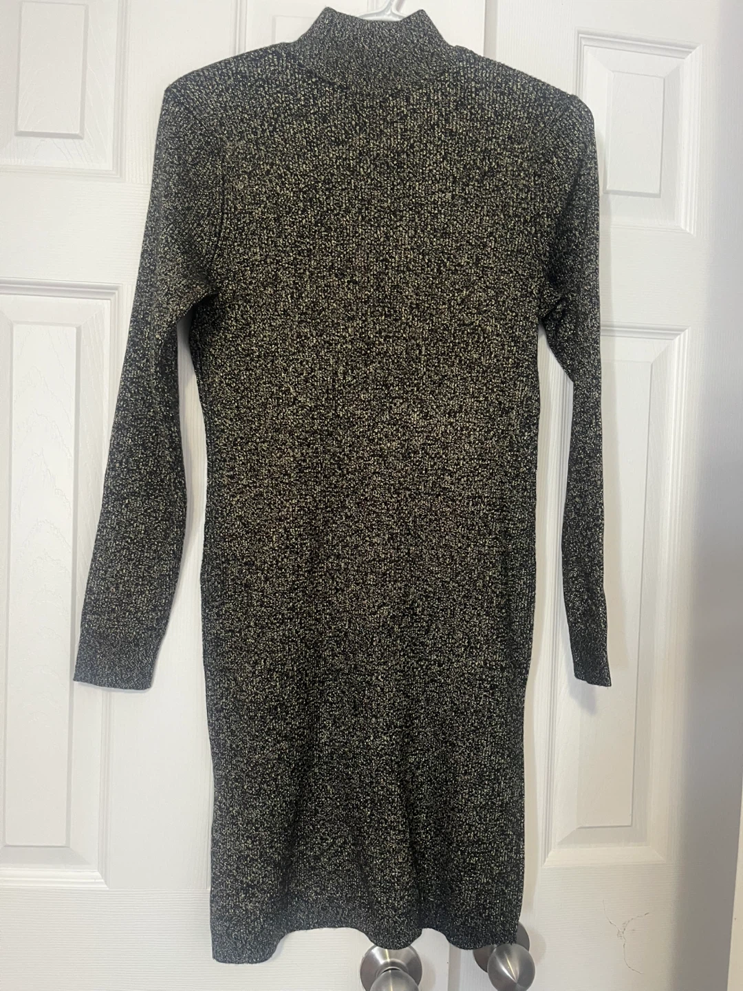 Sparkly Knit Dress - Gold/Black medium