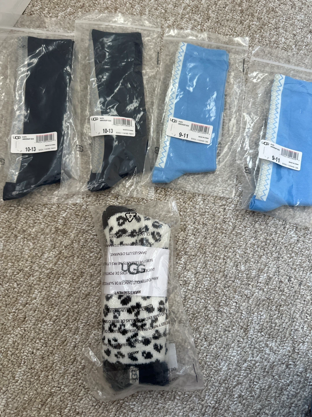 New UGG Socks - Sizes 9-11 & 10-13