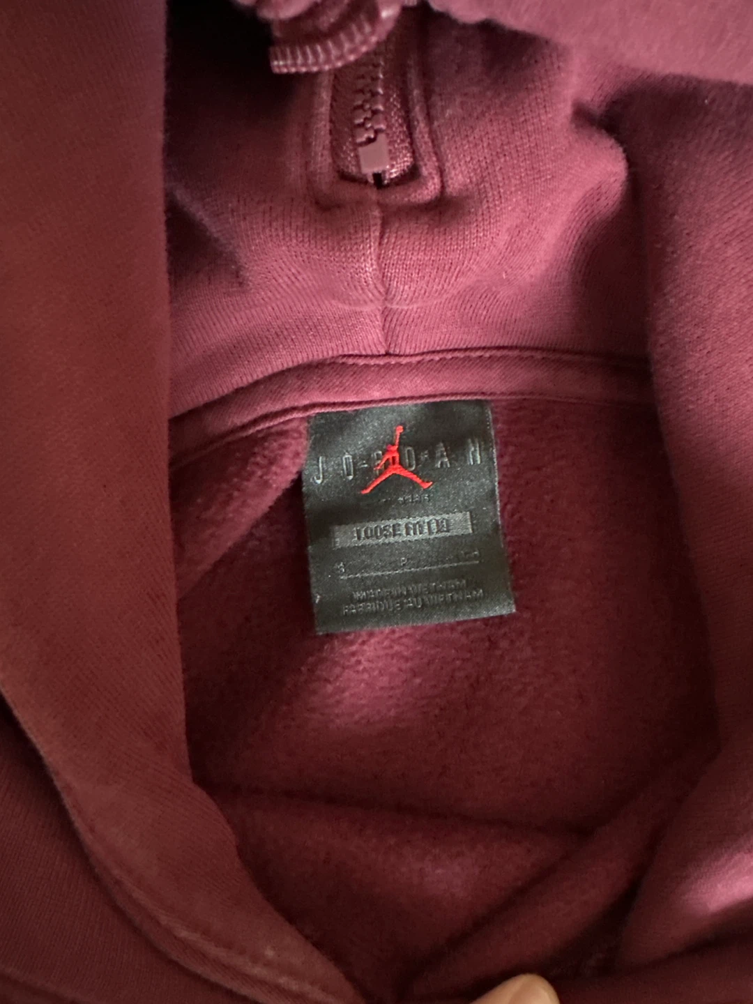 Jordan Hoodie, Maroon, Size S - photo 2