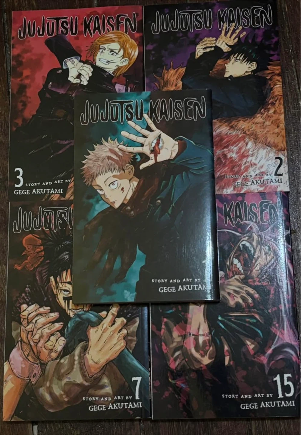 Jujutsu Kaisen Manga Volumes 1-3, 7, 15