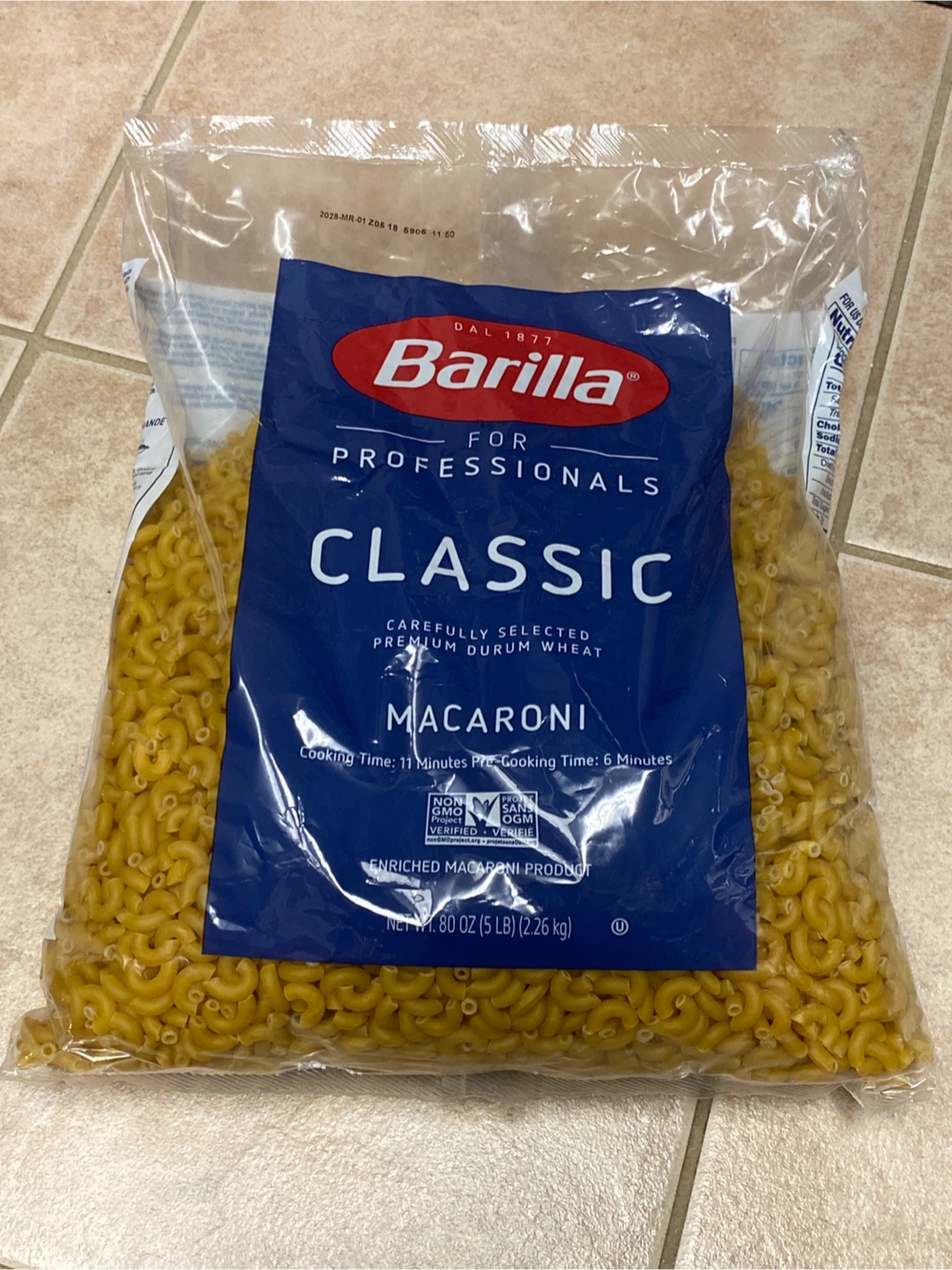 New Barilla Classic Macaroni 2.26kg
