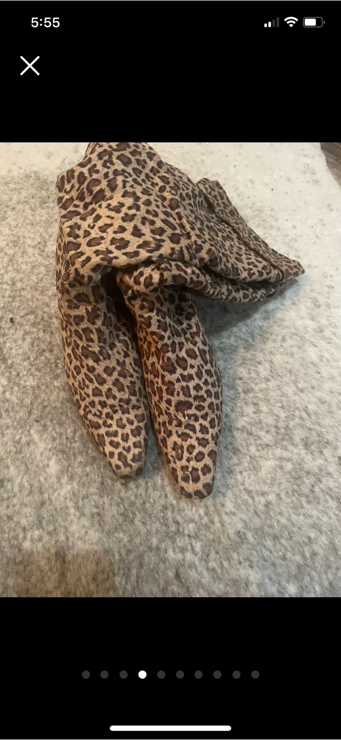 Leopard Print Knee High Boots - photo 2