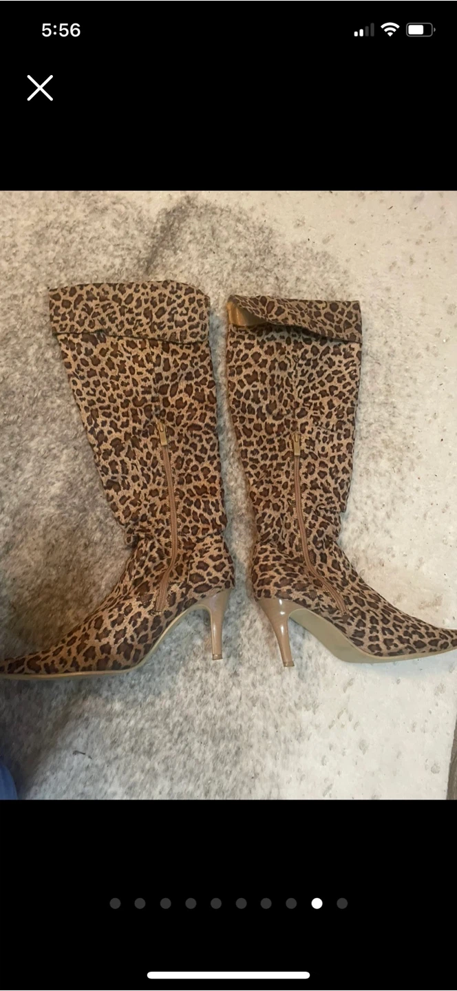 Leopard Print Knee High Boots - photo 5