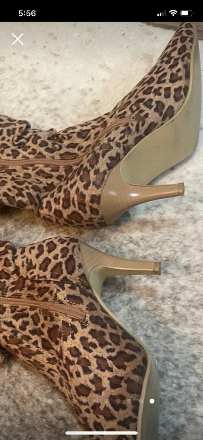 Leopard Print Knee High Boots - photo 3