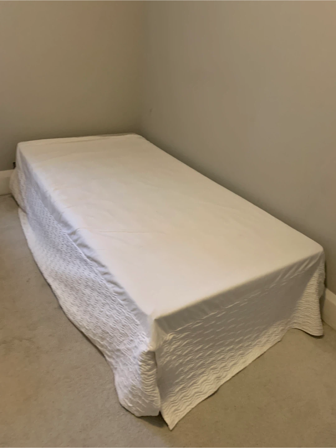 Twin Box Spring with skirt - no mattresses