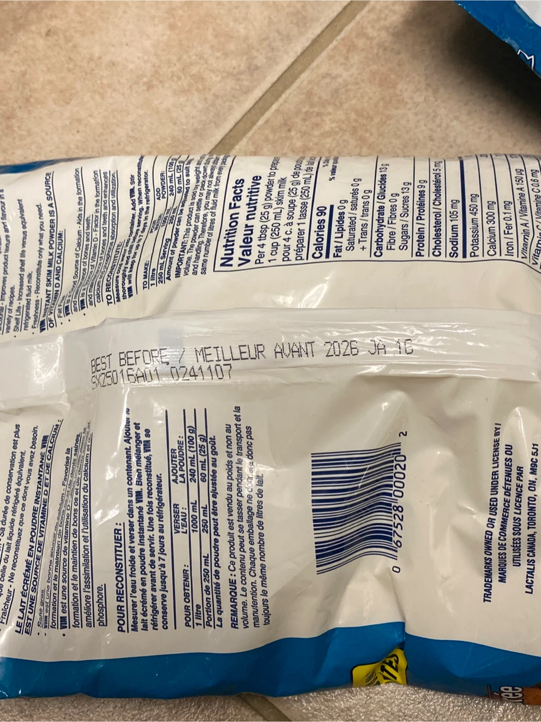 VIM Instant Skim Milk Powder - Exp Jan 2026 - photo 4