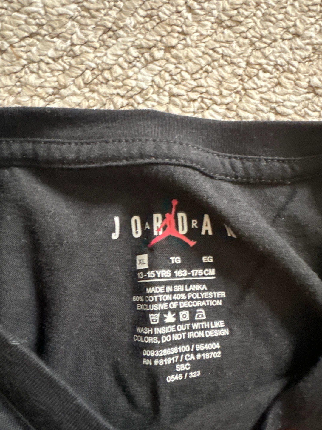 Jordan Black T-Shirt Size XL - photo 2