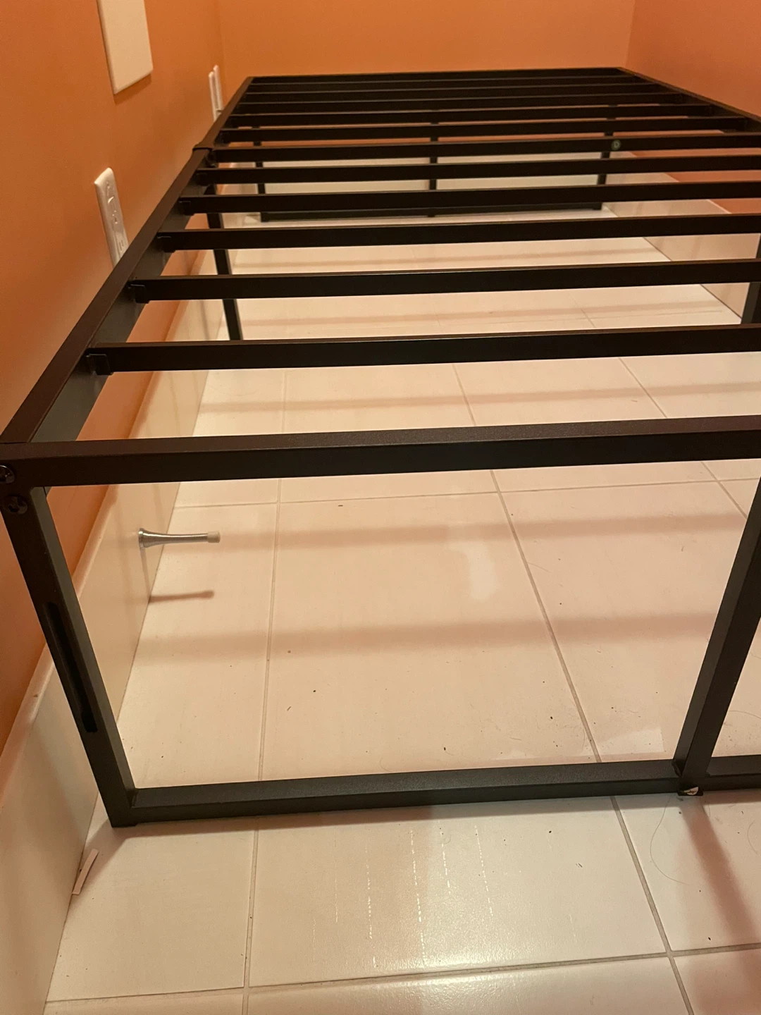 Black Metal Bed Frame - Twin Size - photo 4