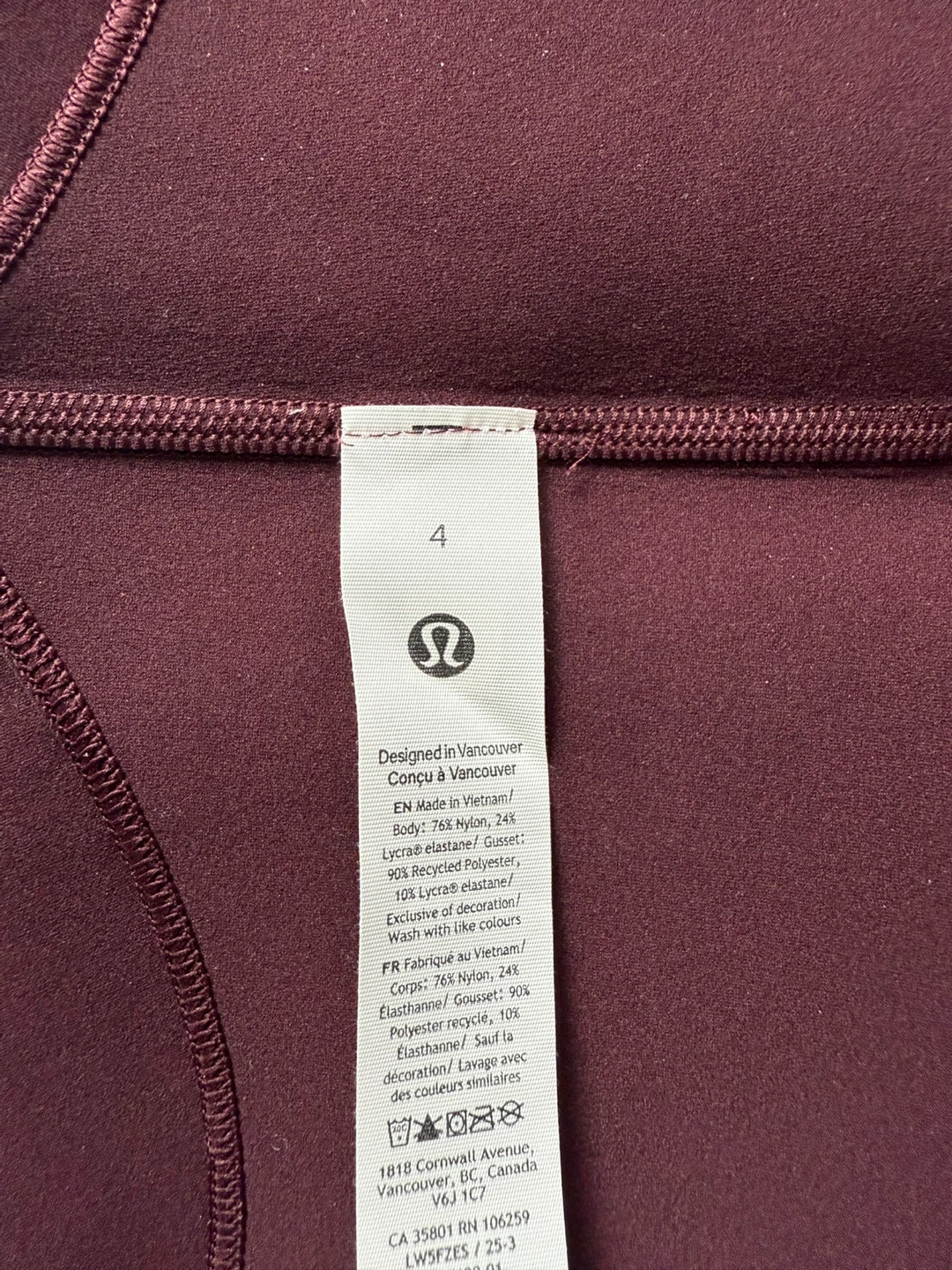 Lululemon Align Leggings - Size 4 - Burgundy - photo 5