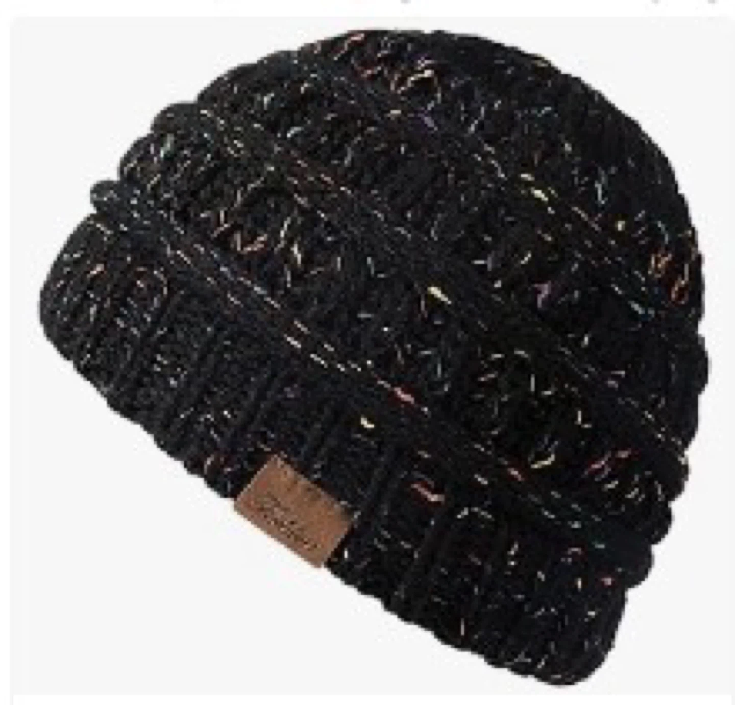 Fashion Black Knit Beanie -