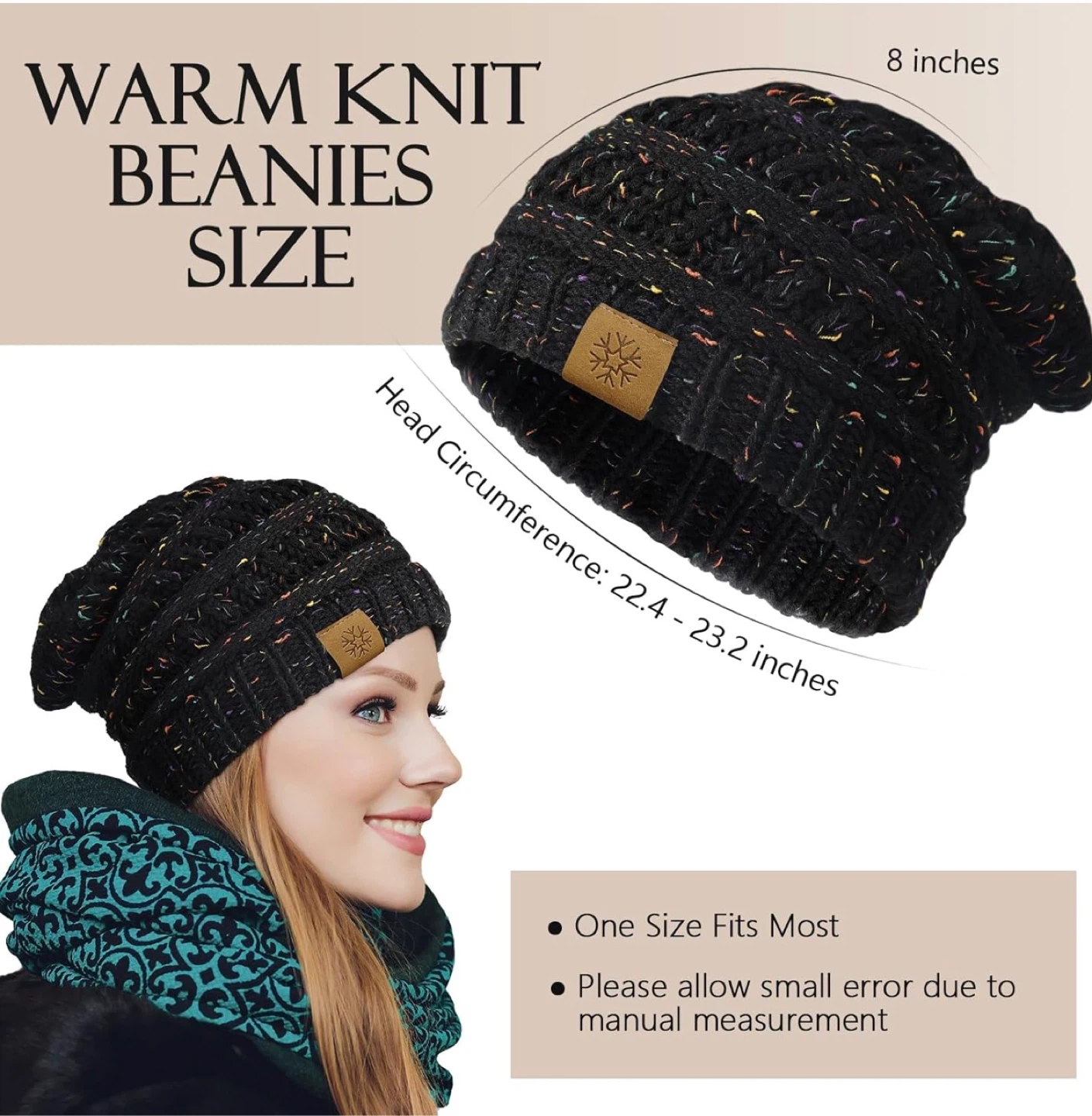 Fashion Black Knit Beanie - - photo 3