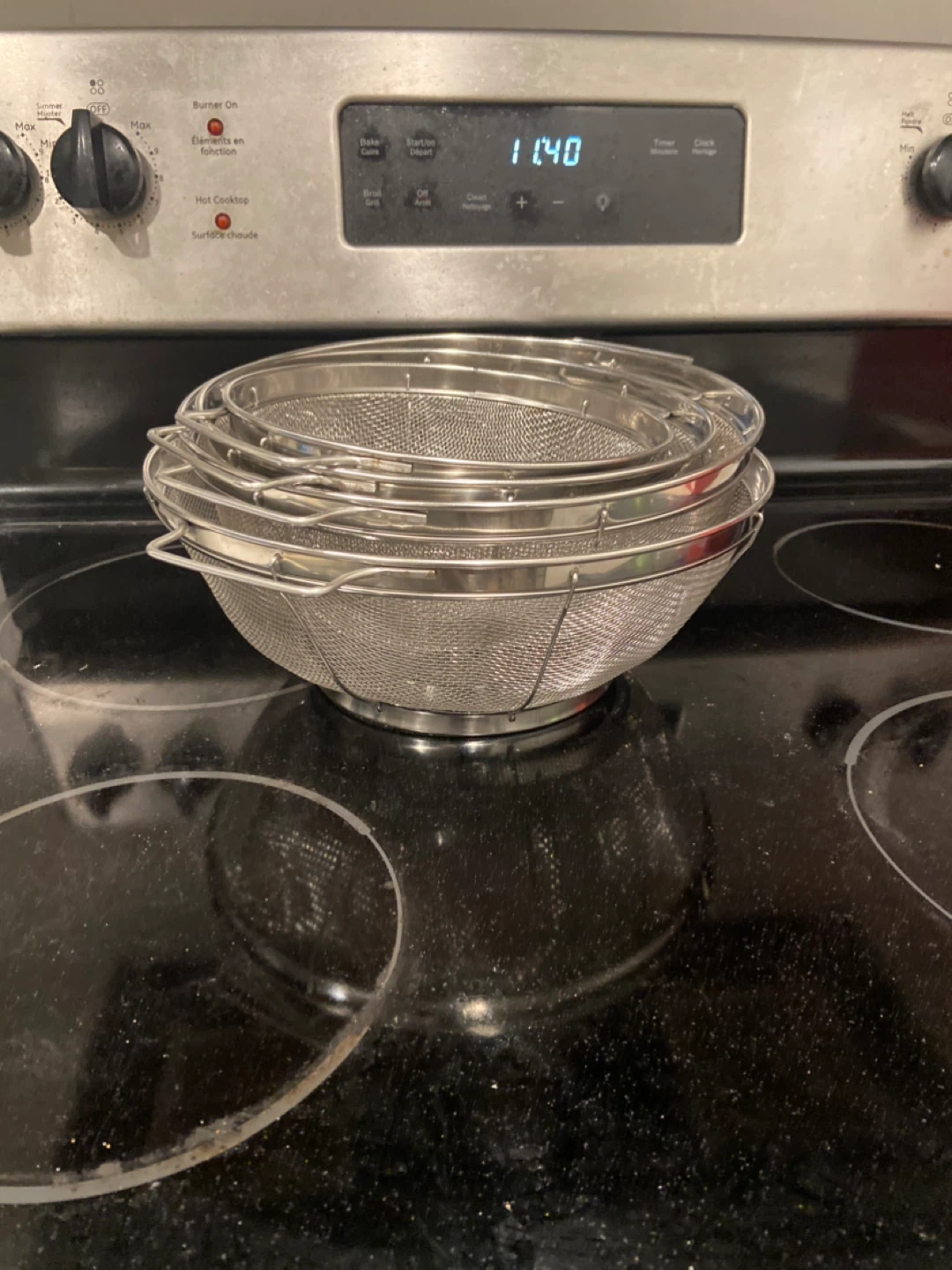 Set of 4 Stainless Steel Strainers/Colanders