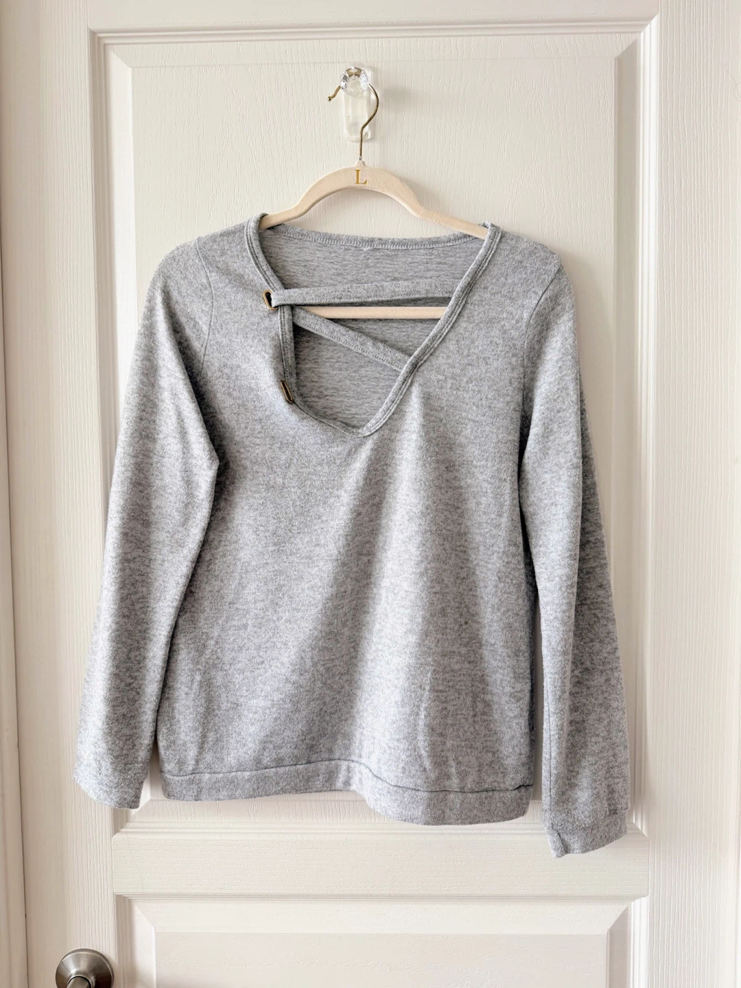 Grey Long Sleeve Top