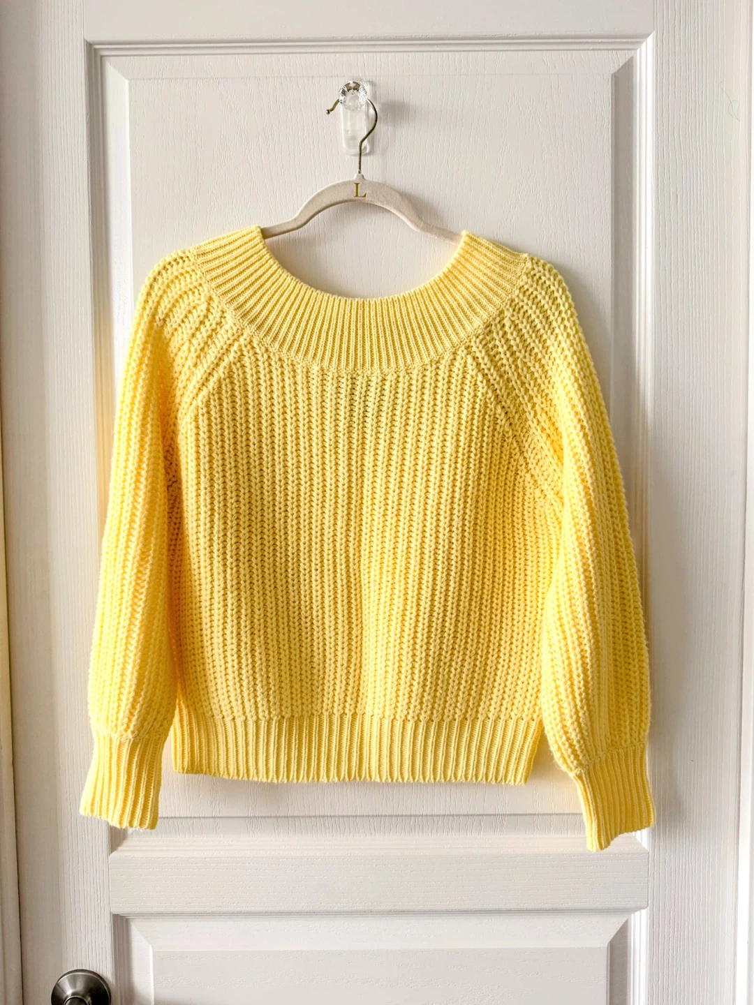 Yellow Knit Sweater - Size L