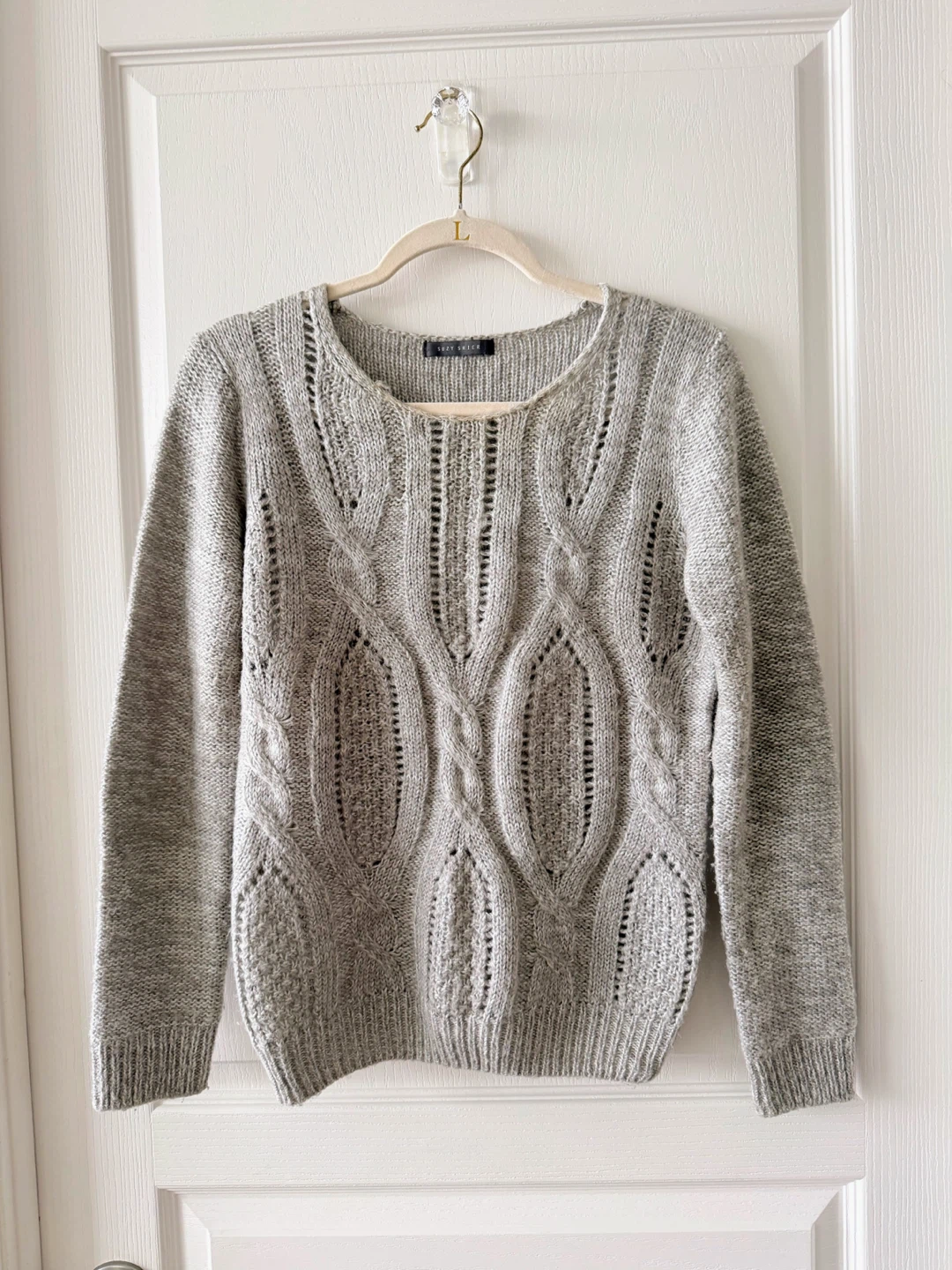 Grey Knit Sweater - Size XS