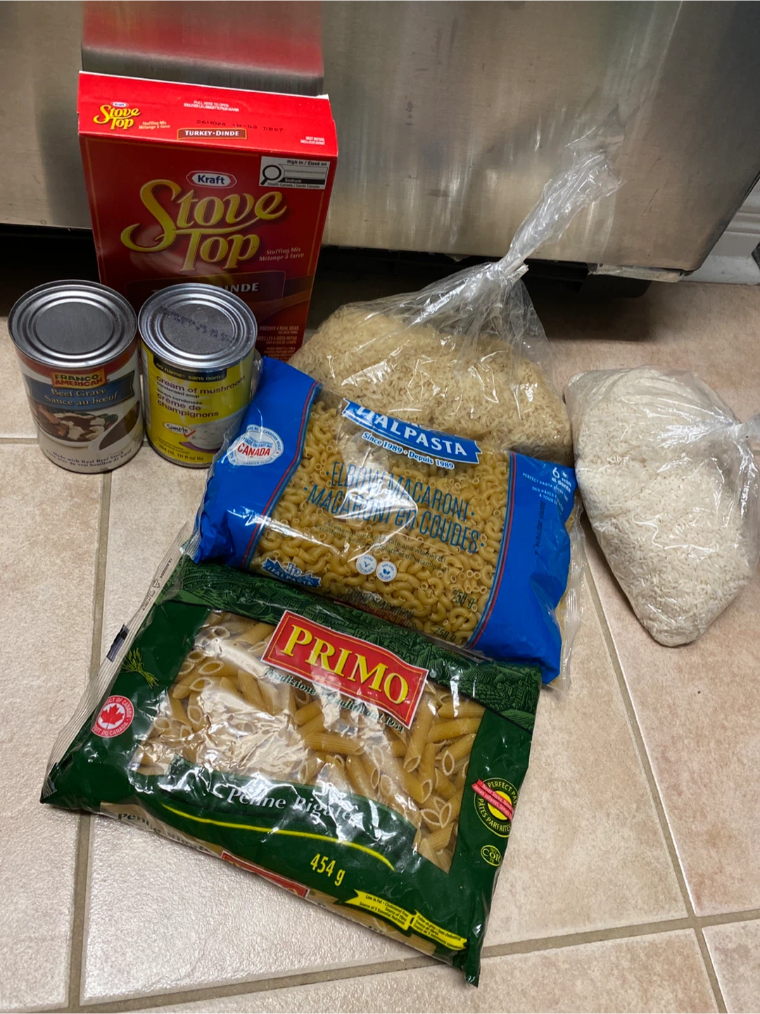 Food Grocery Lot - Rice, pasta, soup, gravy