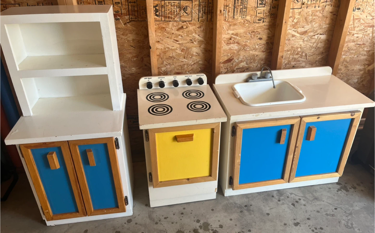 Kids Wooden Play Kitchen Set