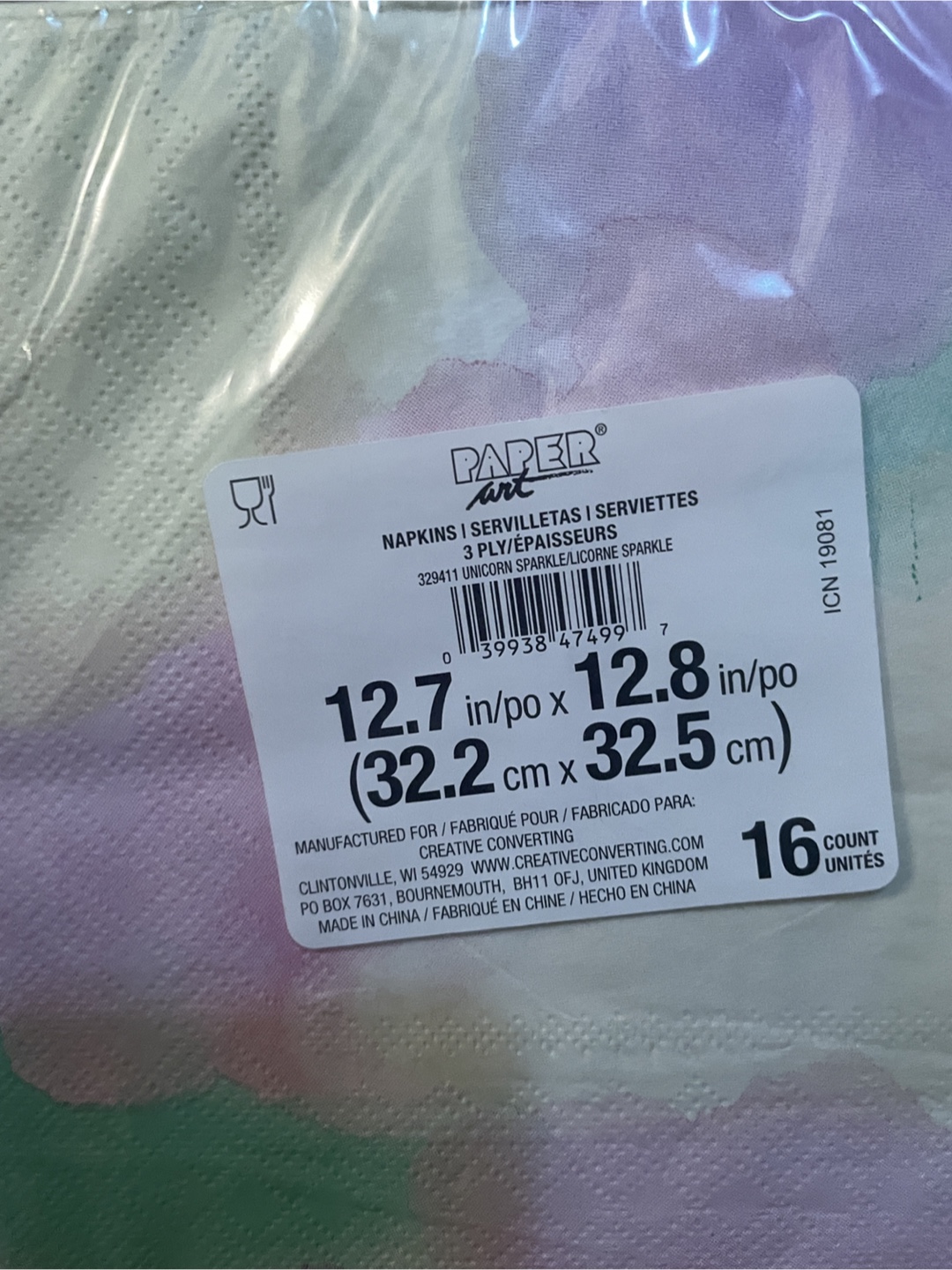 Amscan & Paper Art Napkins - Unicorn & Rainbow Theme - photo 4