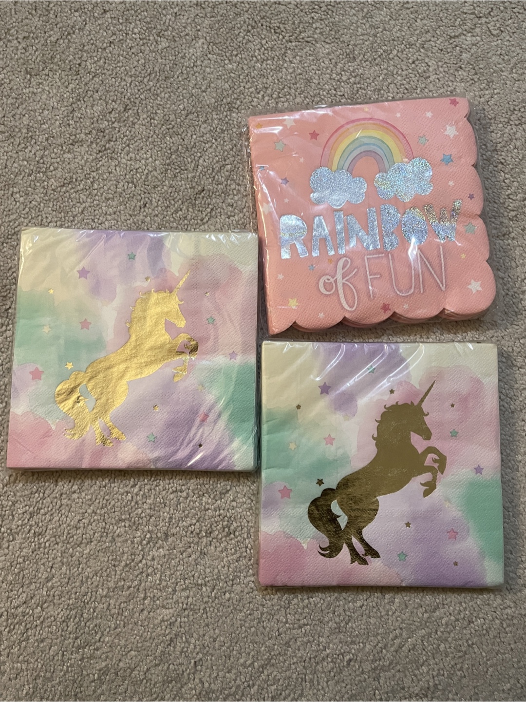 Amscan & Paper Art Napkins - Unicorn & Rainbow Theme