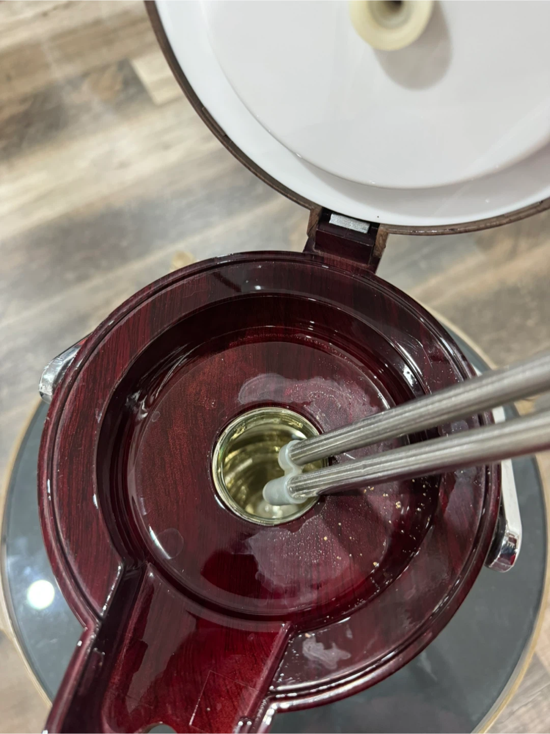 Vintage Burgundy & Stainless Steel Thermal Dispenser - photo 5