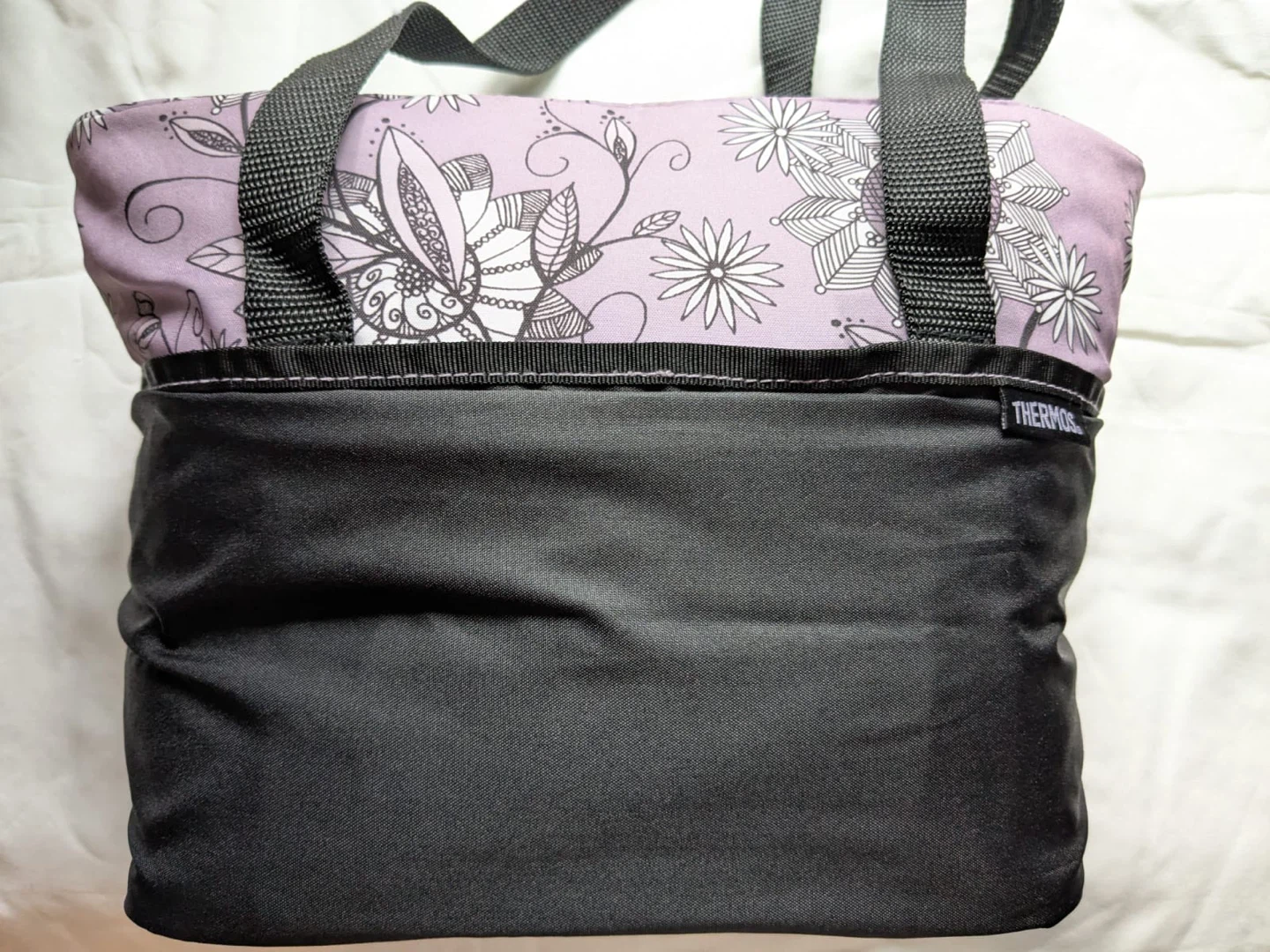 Thermos Lunch Bag Tote - Floral & Black