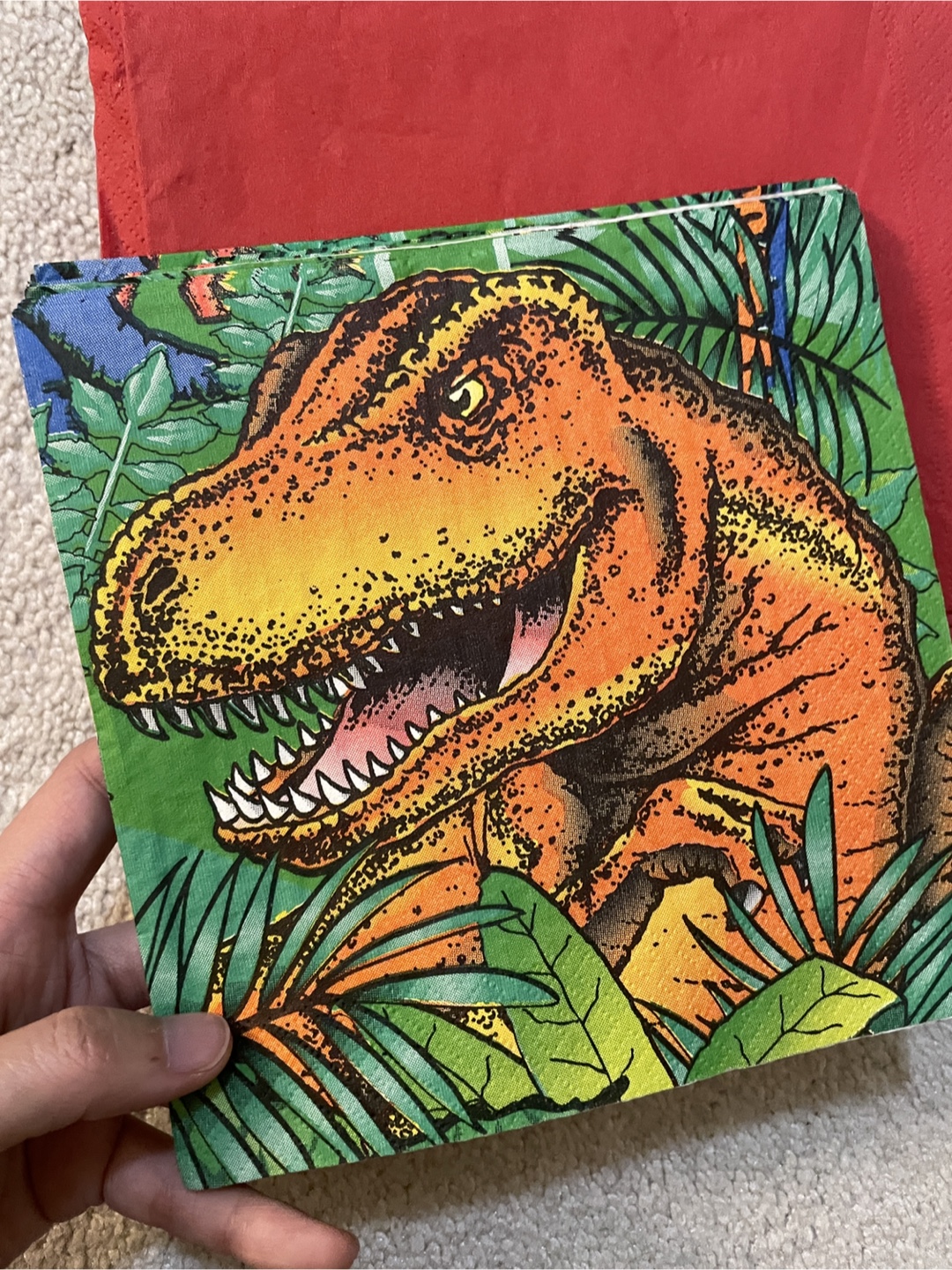 10 Dinosaur & 40 Red Napkins - photo 2