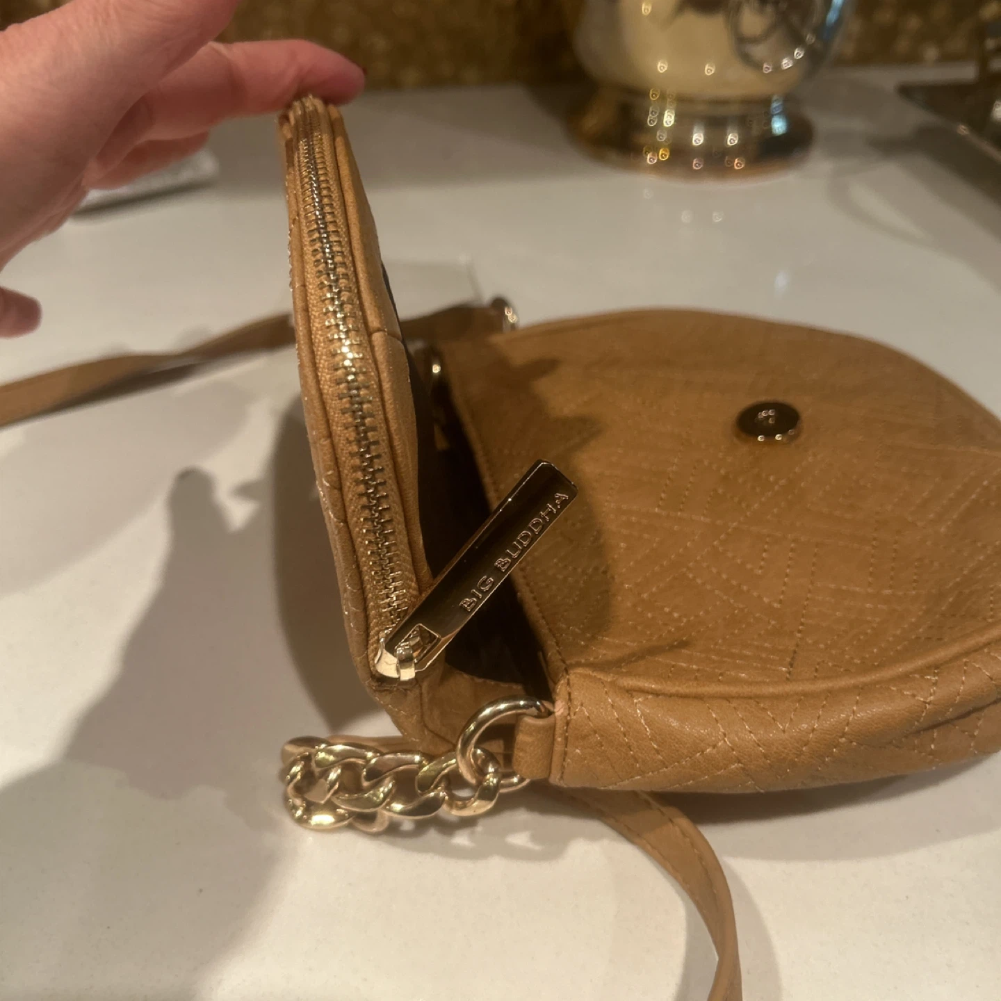 Big Buddha Crossbody Bag - Tan - photo 5